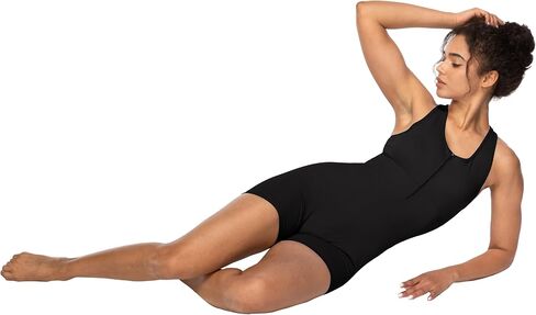 Sunzel Bodysuits for Women with Sleeveless Top and Shorts Seamless Ribbed Zip Front Jumpsuits for Casual Yoga Workout in Saudi Arabia