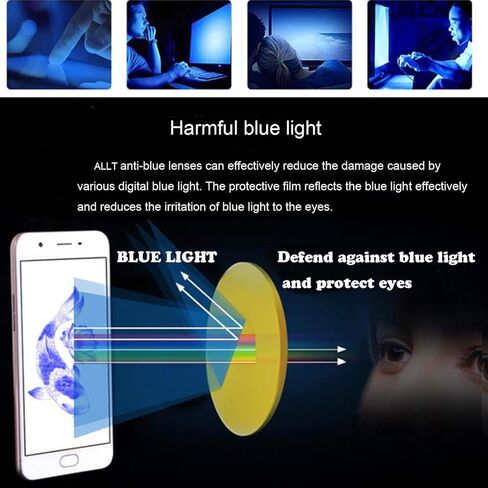 اي ال ال تي نظارات طبية مربعة كبيرة للجنسين بدون وصفة طبية بعدسات شفافة مسطحة, L in Kuwait