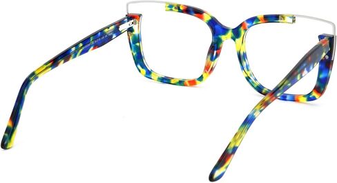 VOOGLAM Oversize Square Non Prescription Glasses Women Blue Light & UV400 Blocking Stylish Frames Acetate Computer/Phones/TV in Saudi Arabia