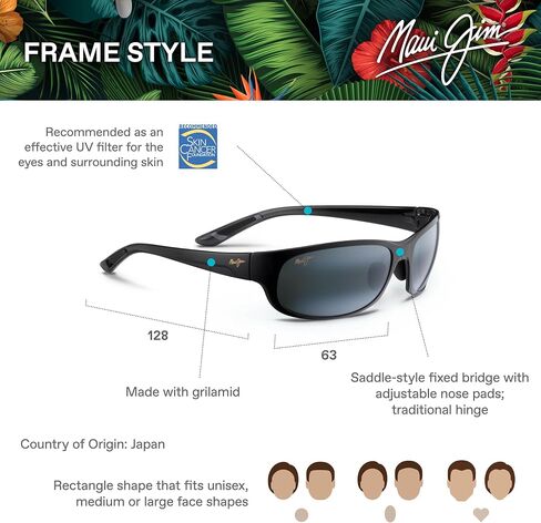 Maui Jim Men's and Women's Twin Falls Polarized Wrap Reading Sunglasses in Saudi Arabia