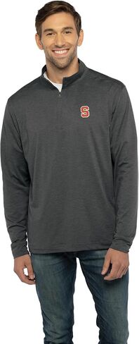 Vantage Apparel Men's Standard Collegiate Premium Lightweight Stretchy Gray 1/4 Zip Pullover in Saudi Arabia