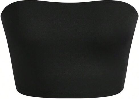 OYOANGLE Women's Plus Size 3 Pieces Sleeveless Strapless Tube Top Sets Solid Basic Backless Crop Tops in Saudi Arabia