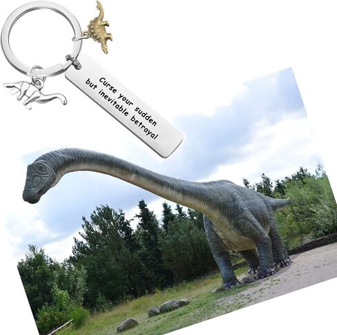 bobauna Curse Your Sudden But Inevitable Betrayal Inspired keychain With Dinosaur Charm Travel Dinosaur Lover Gift in Saudi Arabia