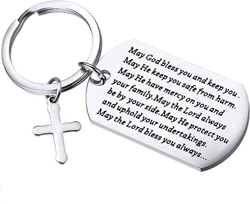 Christian Gifts Bible Verse Keychain May God Bless And Keep You Always Religious Jewelry Scripture Gifts in Saudi Arabia