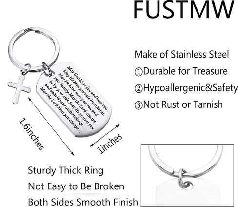 Christian Gifts Bible Verse Keychain May God Bless And Keep You Always Religious Jewelry Scripture Gifts in Saudi Arabia