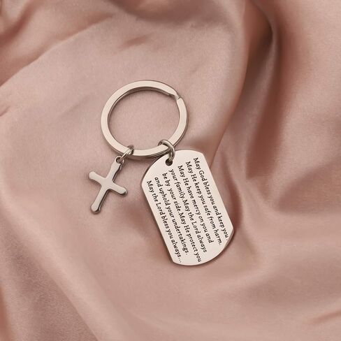 Christian Gifts Bible Verse Keychain May God Bless And Keep You Always Religious Jewelry Scripture Gifts in Saudi Arabia