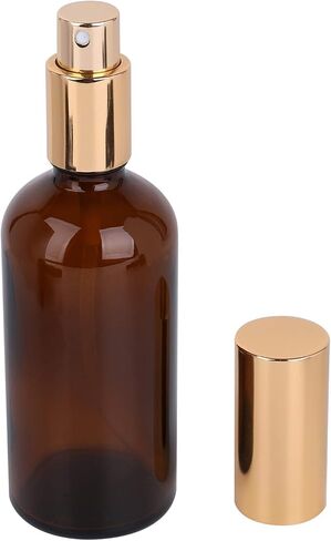 Foraineam 9 Pack 100ml / 3.4 oz. Amber Glass Spray Bottle with Atomizer, Fine Mist Spray, Refillable Container for Perfume, Cleaning Products, Essential Oils in Saudi Arabia