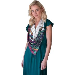 Patrick Francis Irish Traditional Scarf for Women Celtic Gift Cream Burgundry Green, Cream Burgundry Green, One size in Kuwait