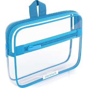TSA Approved Toiletry Bag - 311 Clear Travel Cosmetic Bag with Handle - Quart Size Zipper - Carry-on Luggage Bag for Liquids - Airport Compliant Bag Black in Kuwait