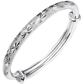 Pingyongchang Silver Bangle Bracelets for Women,Simple Adjustable Copper Open Twisted Bangle Wrist Cuff Bangles Jewelry Möbius bracelet for Women Mom Wife Valentine Mothers Day Gift