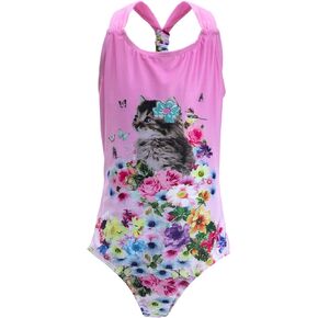 Jimmy Baha·mas Girls One Piece Swimsuits Halter Swimwear for Girls Quick Dry Beach Swimwear Bathing Suit for Beach 3-10 Years