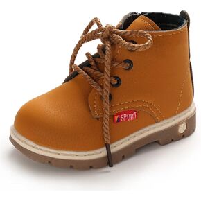 LAFEGEN Toddler Boys Girls Leather Non-Slip Hiking Boots Outdoor Waterproof Lace-Up Snowshoes (Toddler/Little Kid) in Kuwait