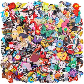 Lot of 25,50,100PCS Pack Random Shoe Charms Pins Different Cartoon Christmas Shoe Accessories Decorations For Kids Teens Boys