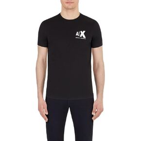 تي شيرت A｜X ARMANI EXCHANGE للرجال بشعار الصدر المنفجر ذو المقاس النحيف in Kuwait