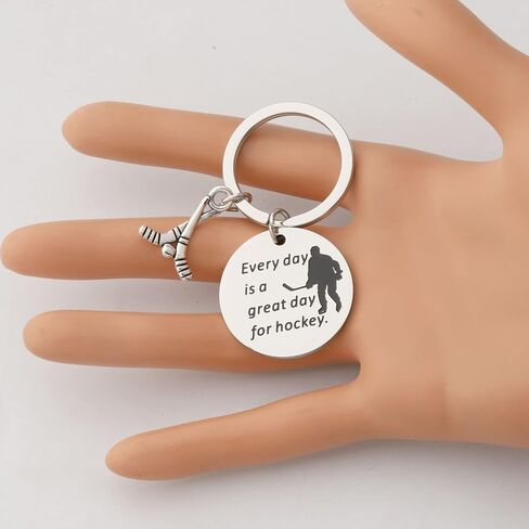 Lywjyb Birdgot Hockey Keychain Every Day Is A Great Day for Hockey Gifts for Hockey Players in Saudi Arabia