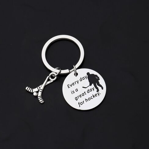 Lywjyb Birdgot Hockey Keychain Every Day Is A Great Day for Hockey Gifts for Hockey Players in Saudi Arabia