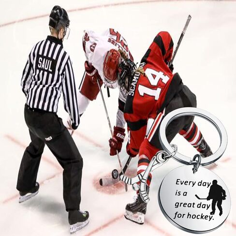 Lywjyb Birdgot Hockey Keychain Every Day Is A Great Day for Hockey Gifts for Hockey Players in Saudi Arabia
