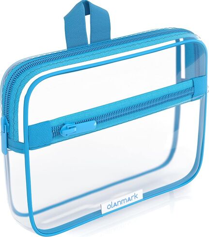 TSA Approved Toiletry Bag - 311 Clear Travel Cosmetic Bag with Handle - Quart Size Zipper - Carry-on Luggage Bag for Liquids - Airport Compliant Bag Black in Kuwait