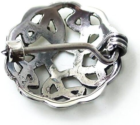 LynnAround 925 Sterling Silver Norse Filigree Brooches, Cloak, Shawl, Scarf Pin, Celtic Irish Vintage Jewelry in Kuwait