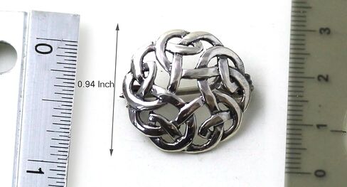 LynnAround 925 Sterling Silver Norse Filigree Brooches, Cloak, Shawl, Scarf Pin, Celtic Irish Vintage Jewelry in Kuwait