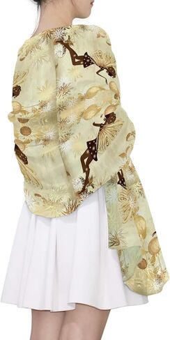 وشاح حريري طويل للسيدات من Oyihfvs، شال ساتان شيفون كبير وشاح للرأس واقي من الشمس in Kuwait