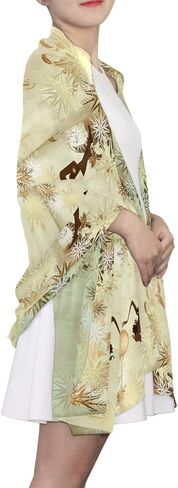 وشاح حريري طويل للسيدات من Oyihfvs، شال ساتان شيفون كبير وشاح للرأس واقي من الشمس in Kuwait