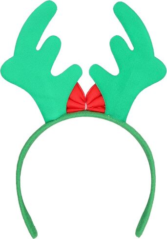 Needzo Red Sequin Santa Hat عقال مع تاج لامع ذهبي اللون، إكسسوارات شعر بطابع عيد الميلاد لحفلات العطلات، إكسسوار حفلات سترة قبيحة للفتيات، بطول 9.5 بوصة، مقاس واحد يناسب معظم الأشخاص in Saudi Arabia