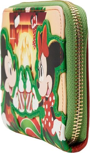 LOUNGEFLY DISNEY MICKEY MINNIE HOT COCOA FIREPLACE ZIP AROUND WALLET in Saudi Arabia