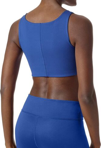HUE Women’s Workout Cropped Tank Top with Built in Bra, Athletic Sport Shirt in Saudi Arabia