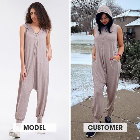 بدلة Byinns النسائية فضفاضة بدون أكمام 2024 ملابس نوم بقلنسوة بيجامة رومبير نيسيي صالة طويلة سراويل نسائية شعاع القدم in Kuwait