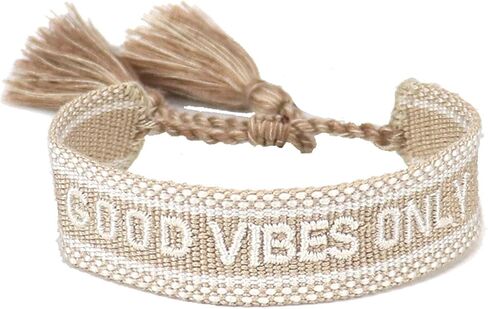 COLORFUL BLING Adjustable Handmade Braided Knitted Rope Wrap Bracelet Tassel Fringe Hope Wish Cuff Bracelet Wristband Jewelry for Women Men Unisex Spirit Jewelry in Saudi Arabia