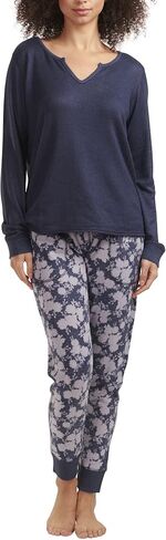 Splendid Women's Long Sleeve Lounge Top and Cozy Bottom Pant Pajama Set Pj in Saudi Arabia