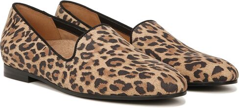 Vionic Womens North Willa Comfort Flats- Supportive Walking Shoes for Heel Pain, Plantar Fasciitis with an Arch Support Brown Leopard Leather 7.5 Wide in Saudi Arabia