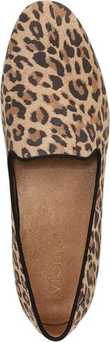 Vionic Womens North Willa Comfort Flats- Supportive Walking Shoes for Heel Pain, Plantar Fasciitis with an Arch Support Brown Leopard Leather 7.5 Wide in Saudi Arabia