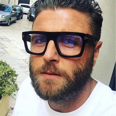 اي ال ال تي نظارات طبية مربعة كبيرة للجنسين بدون وصفة طبية بعدسات شفافة مسطحة, L in Kuwait