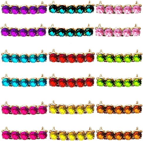 18 PCS Shoelaces Clips Decorations Charms With Glass Crystal Gem Fashion Accessory Gift for Sneakers and Casual Shoes - Party Accessory in Kuwait