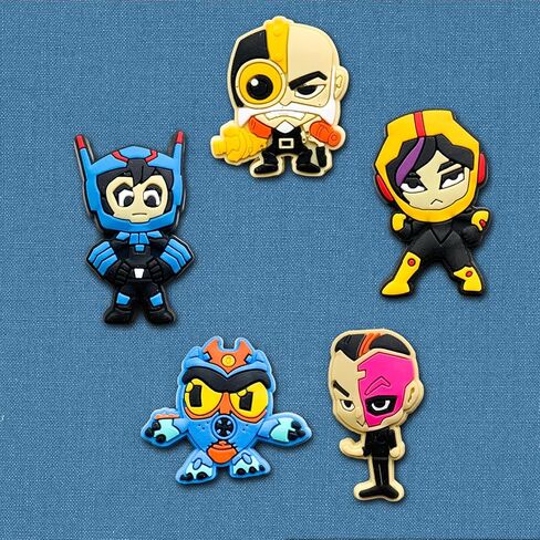 Xaldrichasta 15Pcs Shoe Charms for Clog Different Matching Sandals Wristbands Bracelets, Superhero Shoe Charms Decorations for Kids Teens Adults in Kuwait