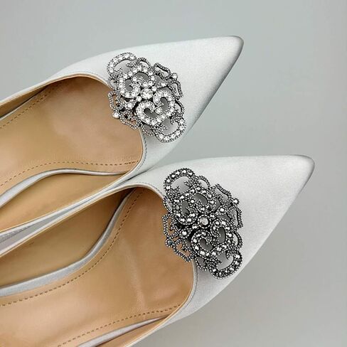 MLAVXCC 2Pcs Women's Vintage Shoe Clips Rhinestone Removable Shoes Buckls Wedding Party Shoes Decoration in Saudi Arabia