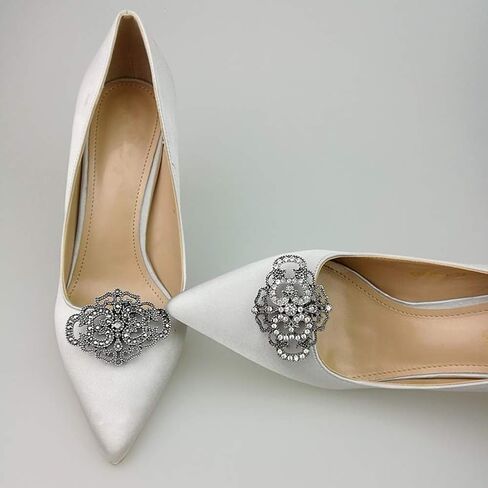 MLAVXCC 2Pcs Women's Vintage Shoe Clips Rhinestone Removable Shoes Buckls Wedding Party Shoes Decoration in Saudi Arabia