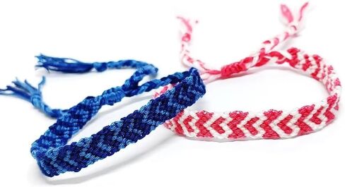 Zhang shine Woven Matching Braclets Handmade Adjustable Braided Bracelets Colorful Pink Blue String Bracelets Promise Best Friends Distance Matching For Women Girl Valentine Couple Family in Kuwait
