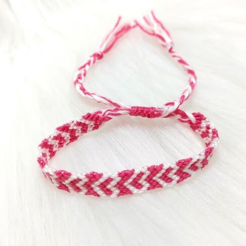 Zhang shine Woven Matching Braclets Handmade Adjustable Braided Bracelets Colorful Pink Blue String Bracelets Promise Best Friends Distance Matching For Women Girl Valentine Couple Family in Kuwait