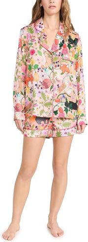 Karen Mabon Women's Nocturnal Animals Long Sleeve with Shorts PJ Set in Kuwait