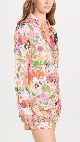 Karen Mabon Women's Nocturnal Animals Long Sleeve with Shorts PJ Set in Kuwait