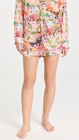 Karen Mabon Women's Nocturnal Animals Long Sleeve with Shorts PJ Set in Kuwait