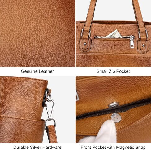 اوفر ايرث شنطة يد نسائية من الجلد الطبيعي مع جيوب متعددة in Kuwait