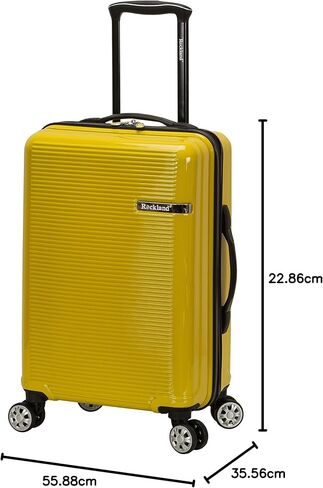 Rockland Horizon Hardside Expandable Spinner Wheel Luggage, Silver, 3-Piece Set (20/24/28) in Kuwait