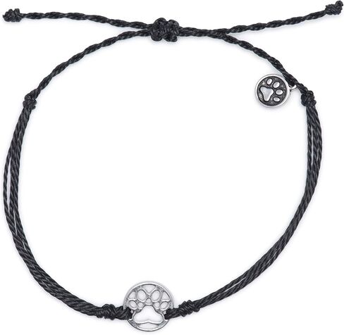 Tally Puppy String Bracelets For Women With Silver Paw Print Charm - Bracelet For Girls Dog Jewelry For Women Dog Lover Gifts Boys Bracelet Jewelry Men Adjustable Bracelet in Saudi Arabia