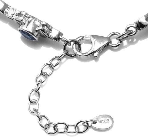 Silvershake Genuine Gemstones 925 Sterling Silver Triquetra Celtic Knot 7 to 8.5 Inch Adjustable Bracelet Jewelry for Women in Saudi Arabia