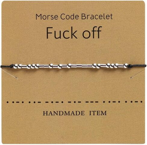 Amoina Inspirational Gifts for Women, Morse Code Funny Gifts Bracelets for Women, Morse Code Bracelets Friend Gifts, Agate in Kuwait