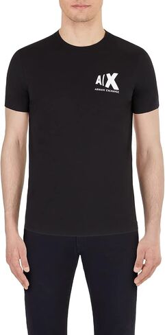 A｜X ARMANI EXCHANGE Men's Exploded Chest Logo Slim Fit Tee in Saudi Arabia